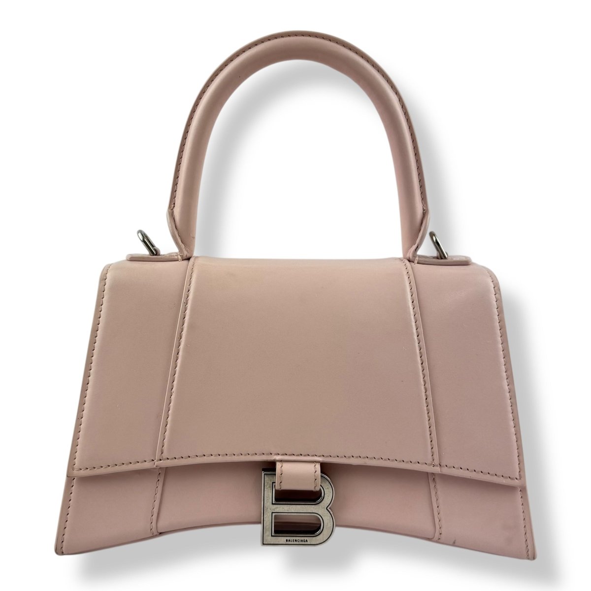 Balenciaga Hourglass Small Pink Leather Crossbody Handbag Lux
