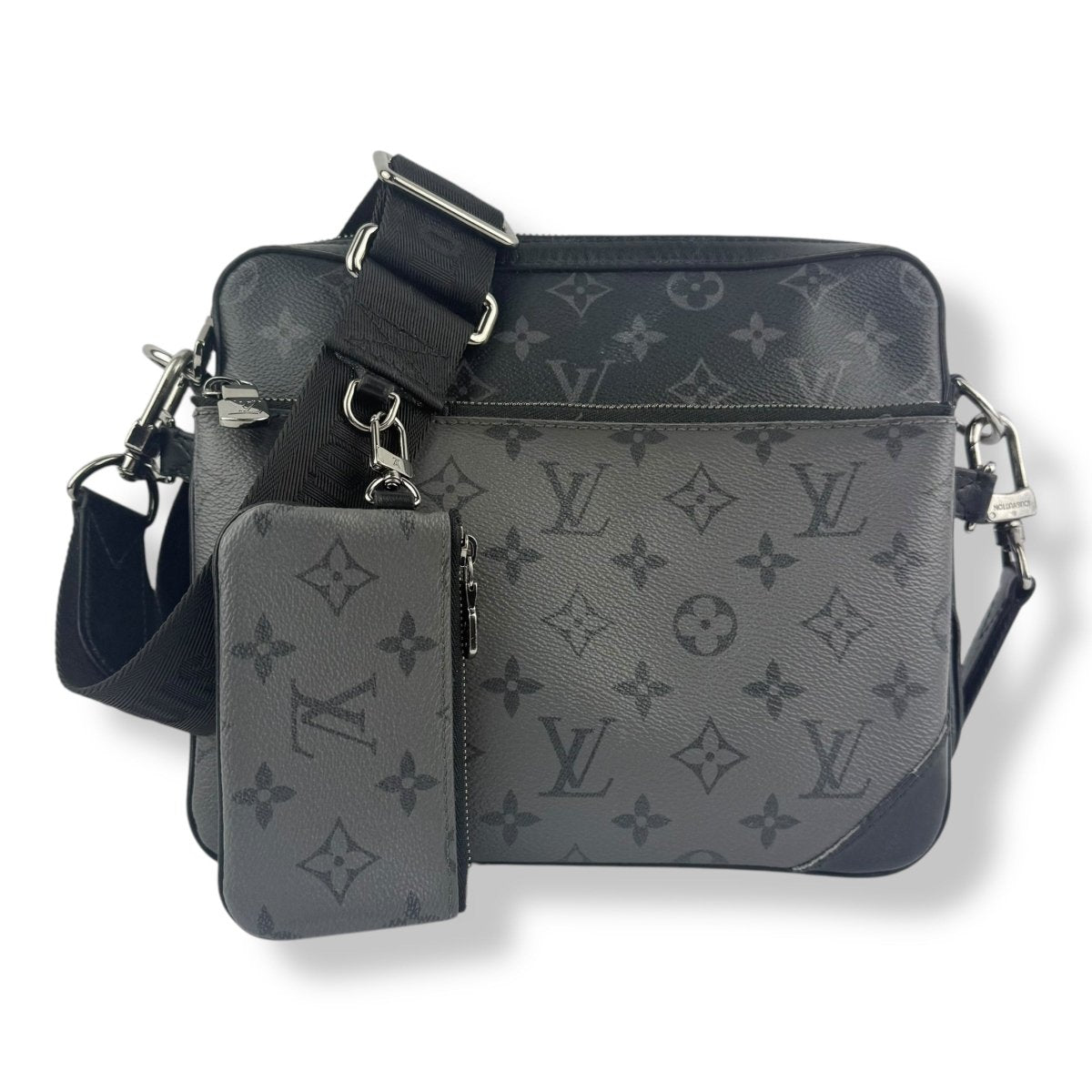 Louis Vuitton Black/Grey Monogram Eclipse Trio Messenger Bag - Lux