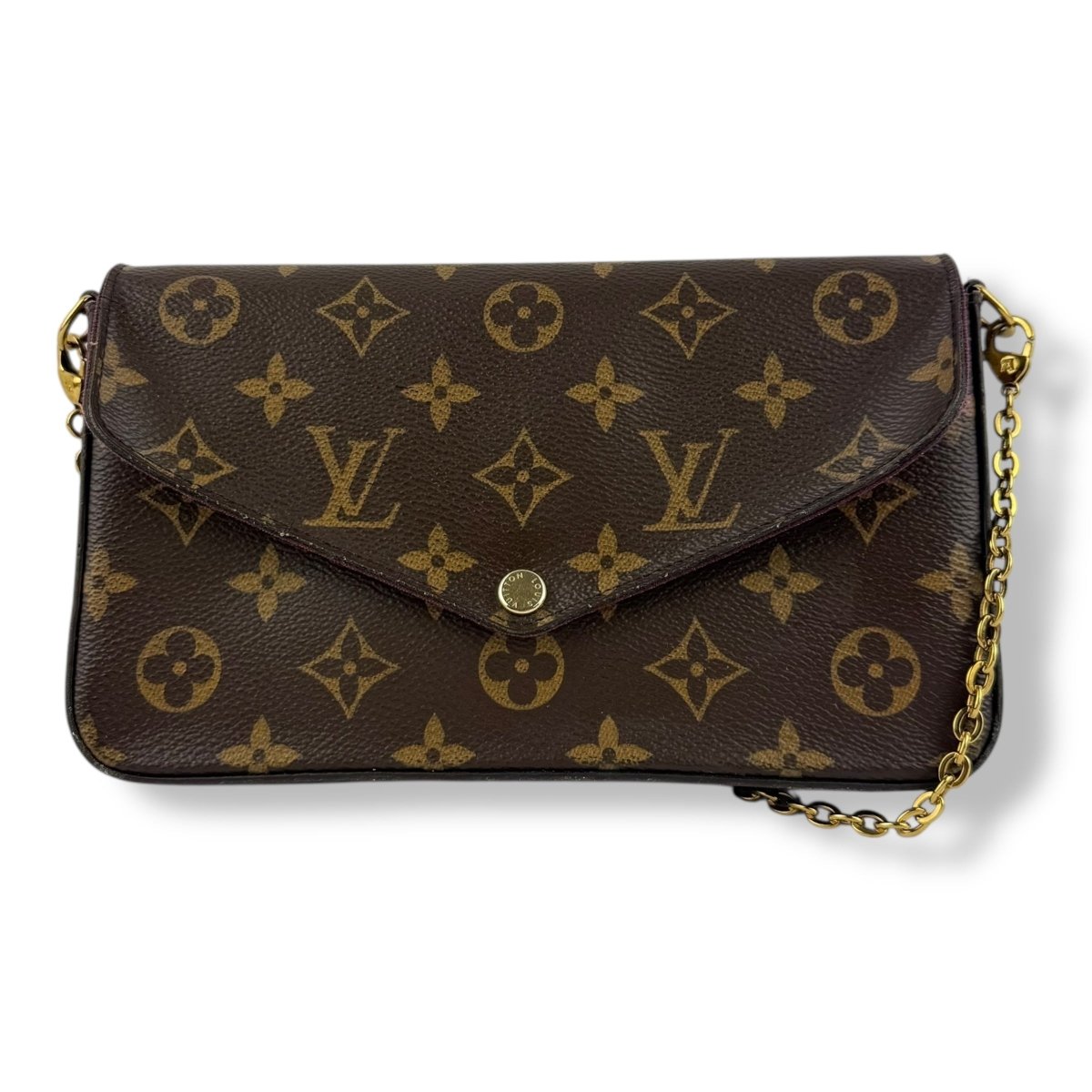 Louis Vuitton Felicie Pochette Brown Monogram Handbag - Lux Central