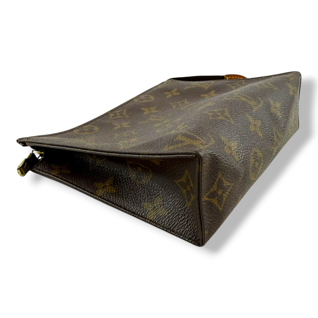 Louis Vuitton Vintage Brown Monogram Toiletry Pouch 19 Bag