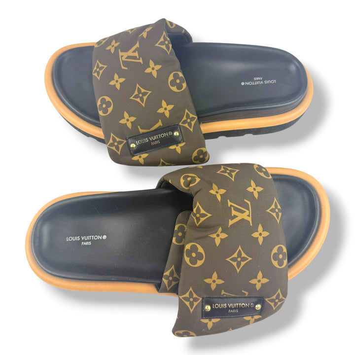 Louis Vuitton Pool Pillow Slides Brown Monogram UK 8 / EU 41