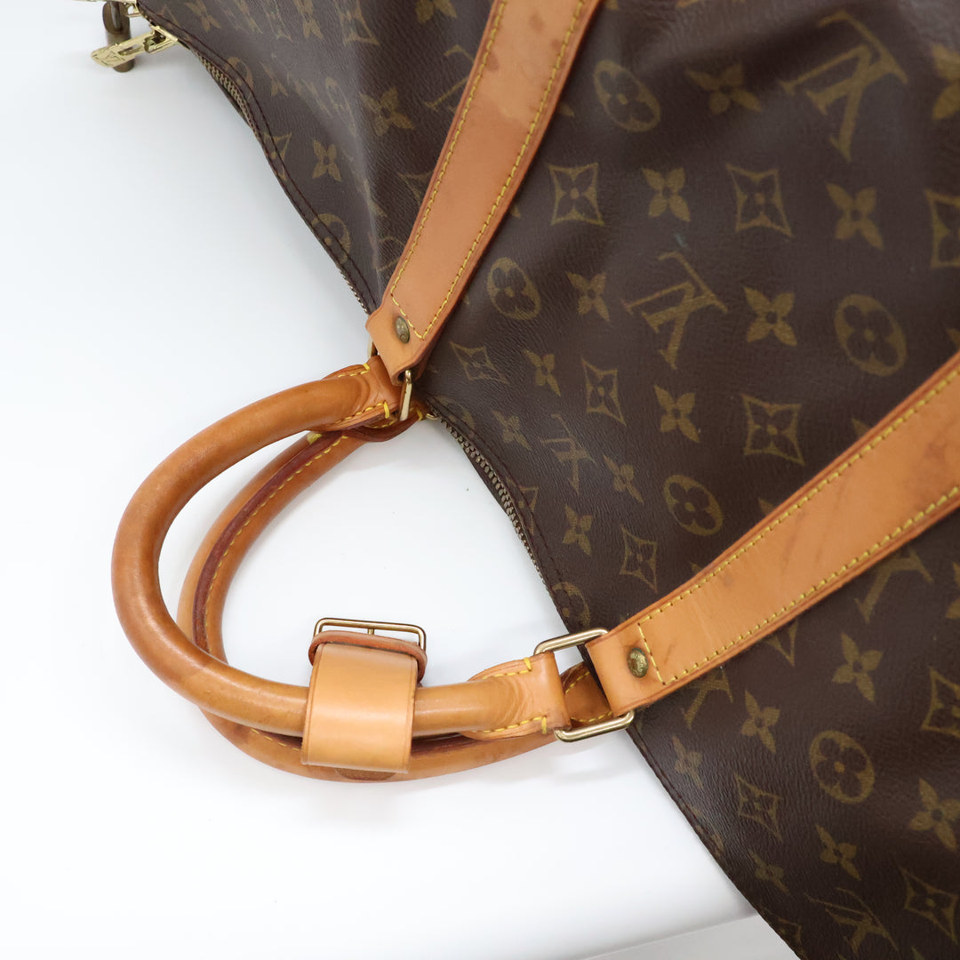 Louis Vuitton Bandouliere Vintage Brown Monogram 55 Keepall Duffle Bag