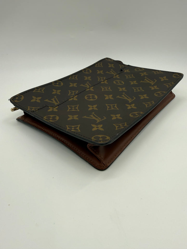 Louis Vuitton Brown Monogram Pochette Homme Clutch Bag