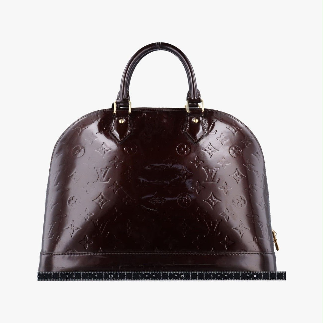 Louis Vuitton Burgundy Vernis Alma MM Handbag