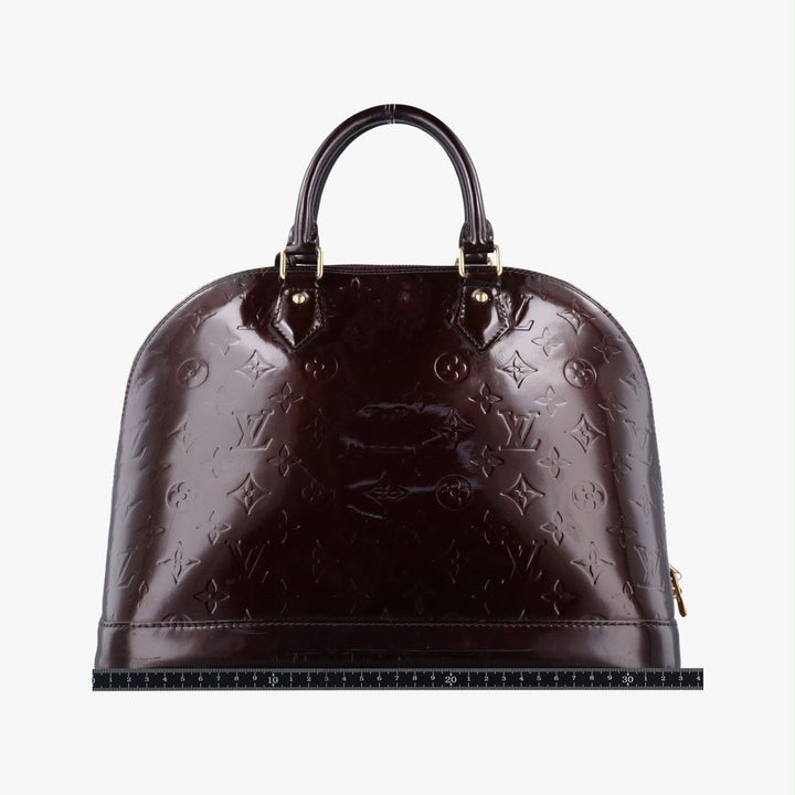 Louis Vuitton Burgundy Vernis Alma MM Handbag