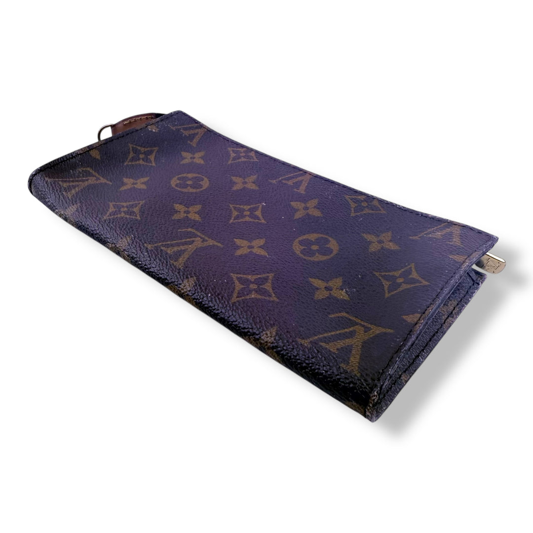 Louis Vuitton Brown Monogram Classic Signature Mini Pouch Bag W/ added chain