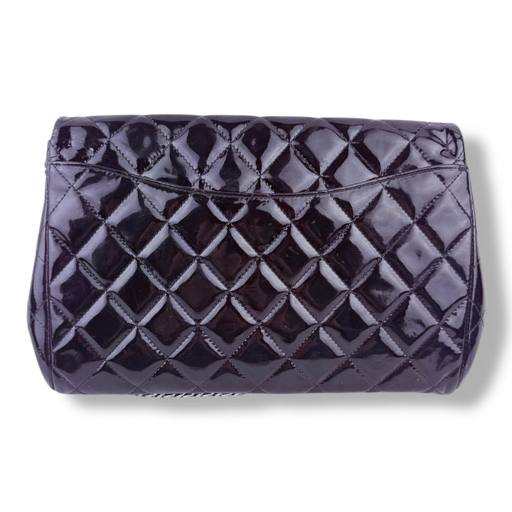 Chanel Black Patent Classic Flap Shoulder Handbag