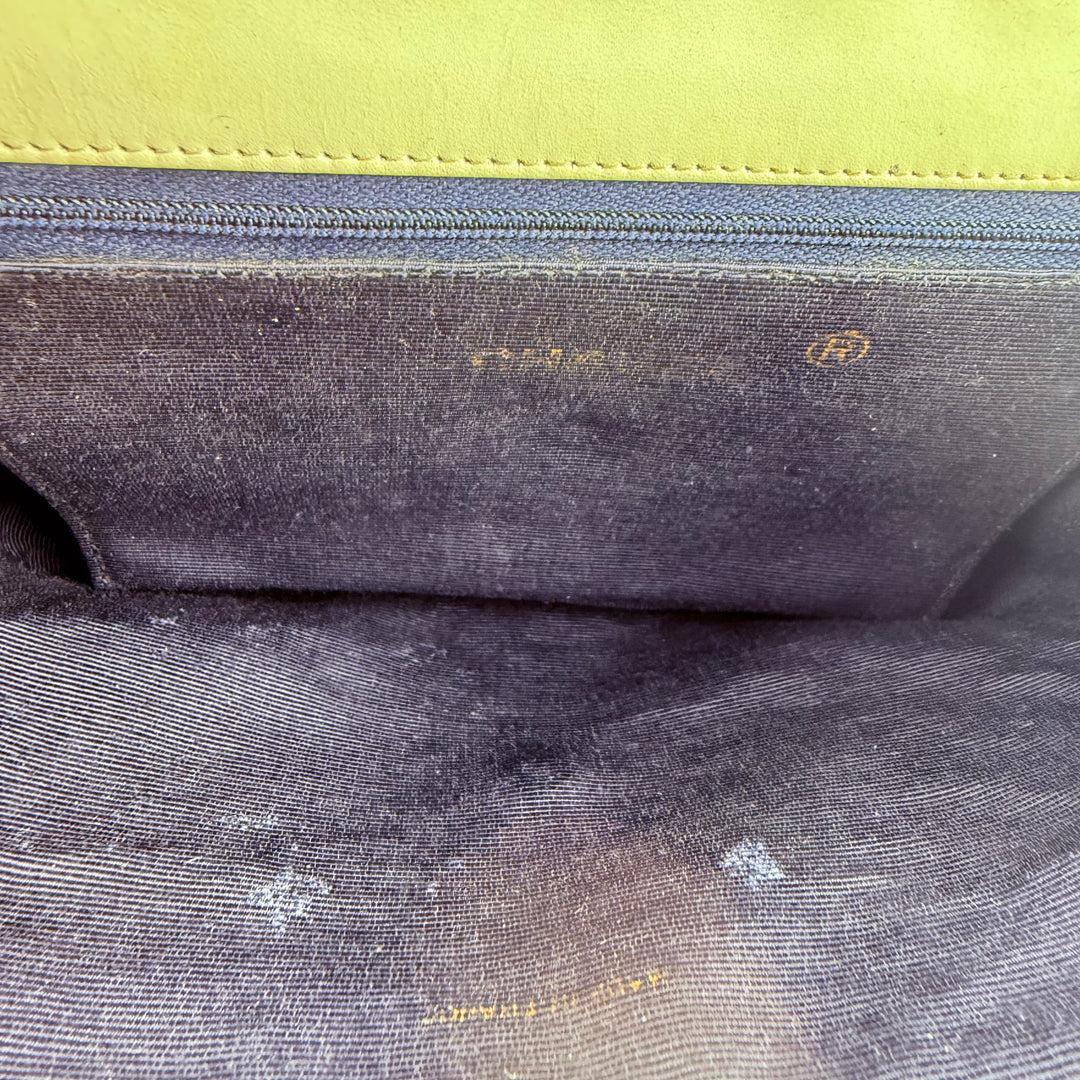 Chanel CC Cream Push Lock Single Flap Vintage Shoulder Handbag