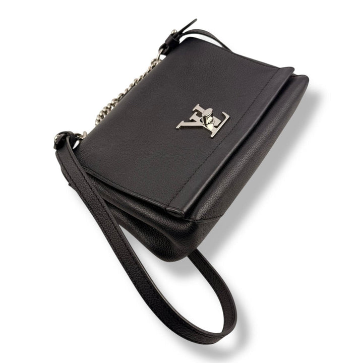 Louis Vuitton Lockme II BB Bag Black Calfskin Leather Handbag