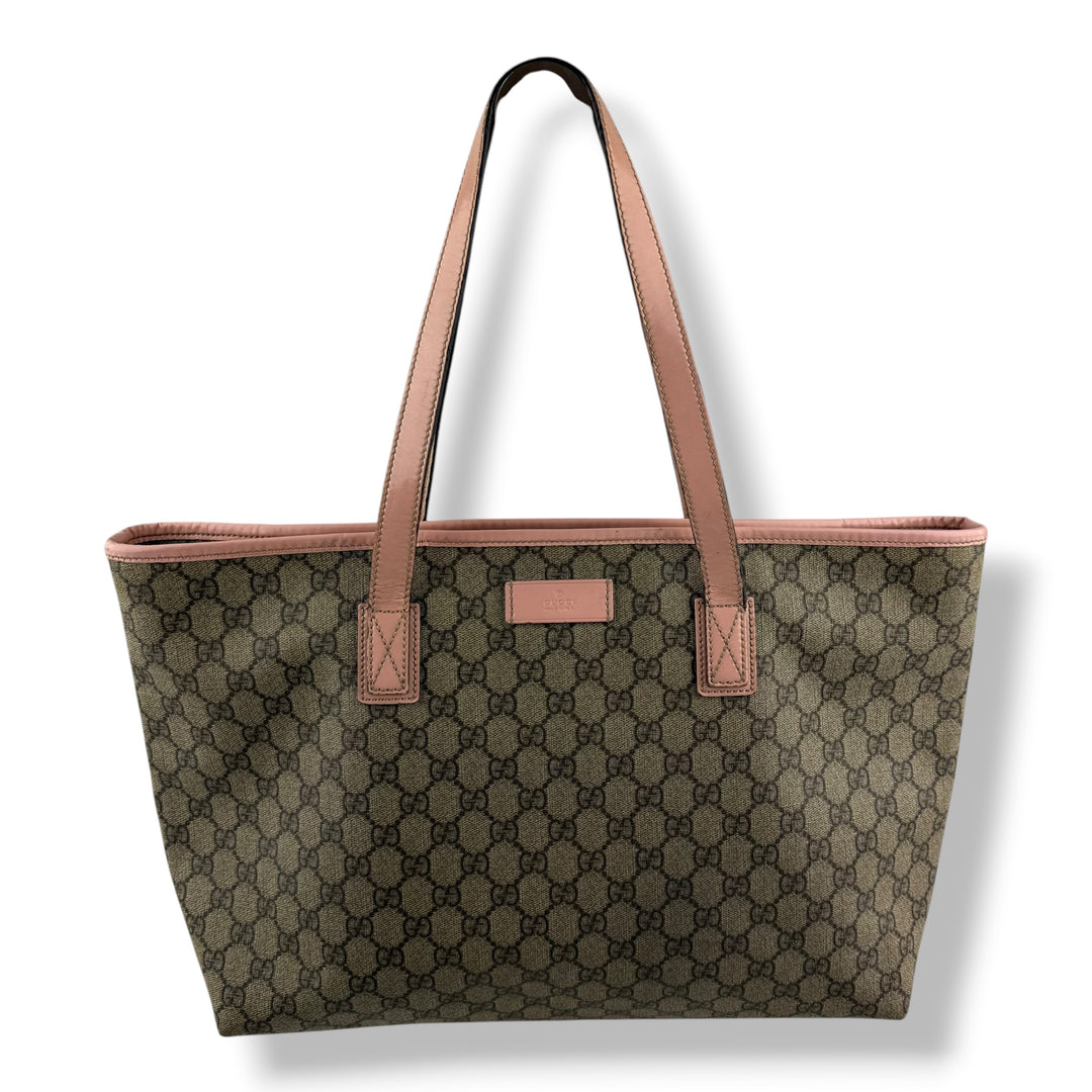 Gucci GG Monogram Pink/Beige Tote Handbag