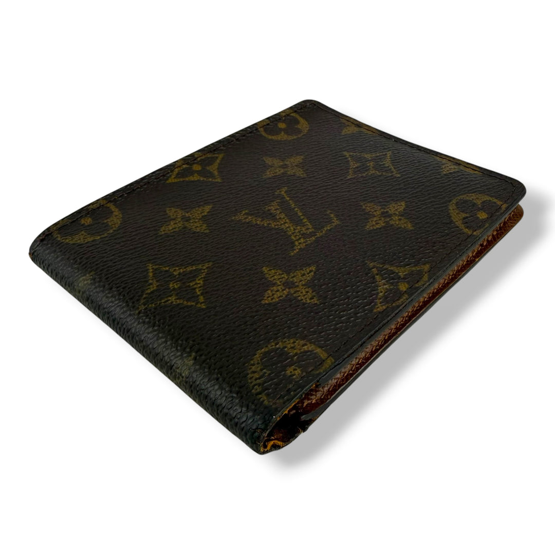 Louis Vuitton Vintage Bifold Brown Monogram Wallet 7758