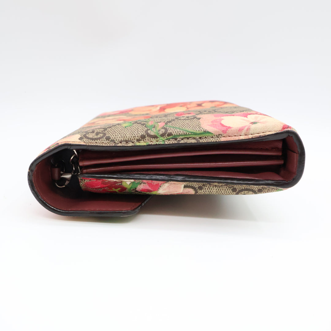 Gucci GG Dionysus Beige/Pink Bloom Wallet on chain Handbag