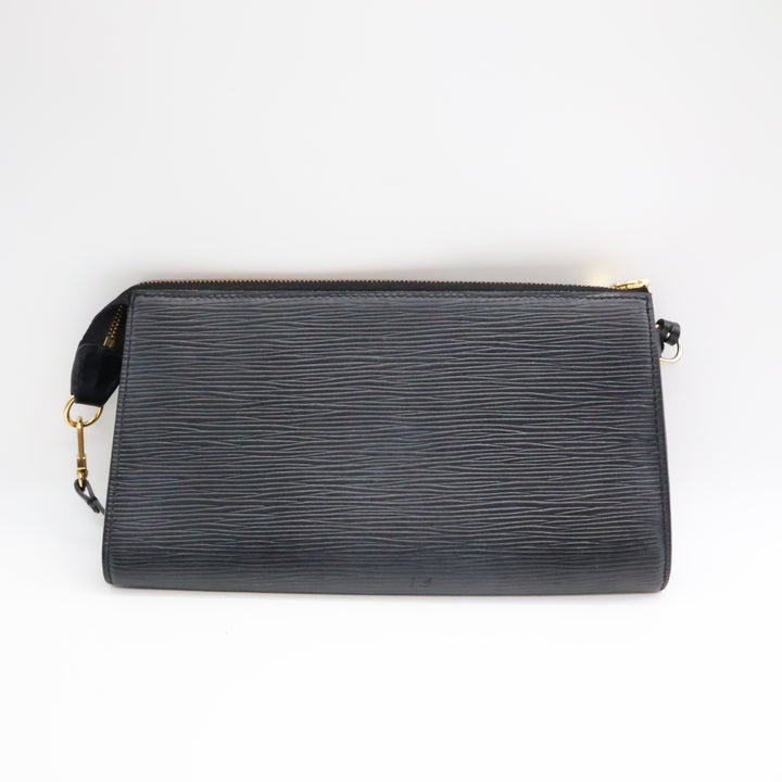 Louis Vuitton Pochette Black Epi Leather Handbag