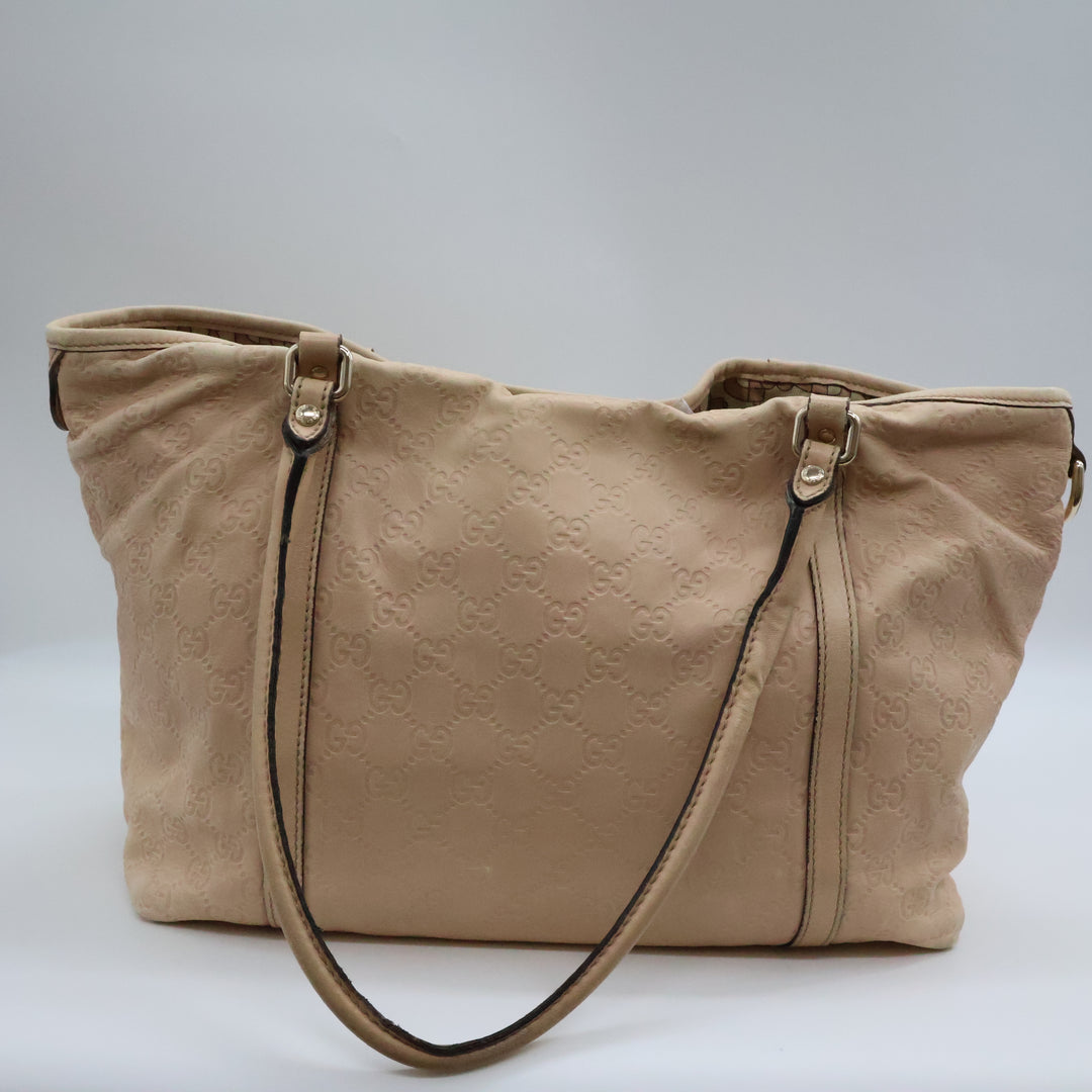 Gucci Guccissima Beige Leather Tote Bag