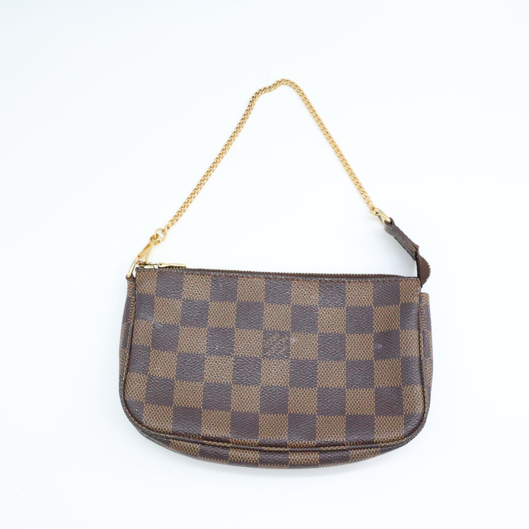 Louis Vuitton Medium Pochette Accessories Brown Damier Clutch Bag