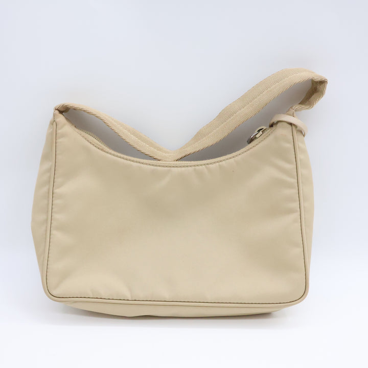 Prada Beige Nylon Re-Nylon Re-Edition 2000 Pochette Handbag