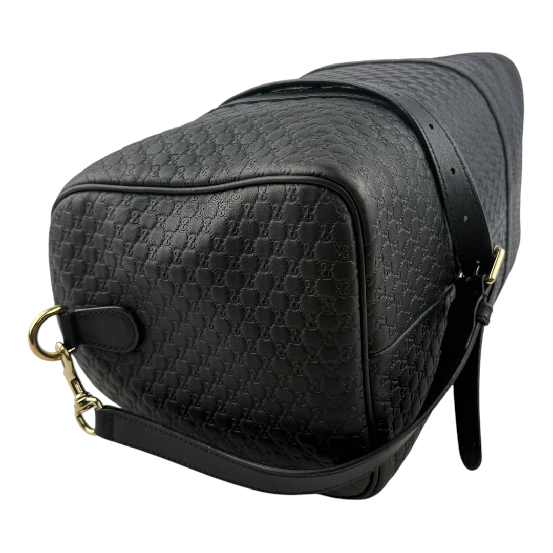 Gucci Guccissima Black GG Monogram Duffle Bag