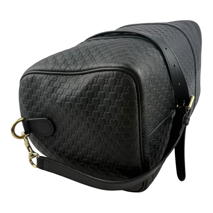 Gucci Guccissima Black GG Monogram Duffle Bag