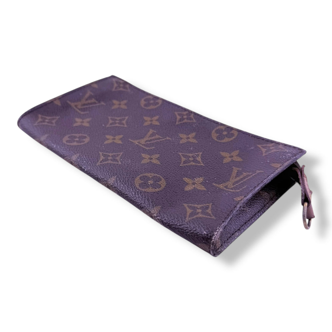 Louis Vuitton Brown Monogram Classic Signature Mini Pouch Bag W/ added chain