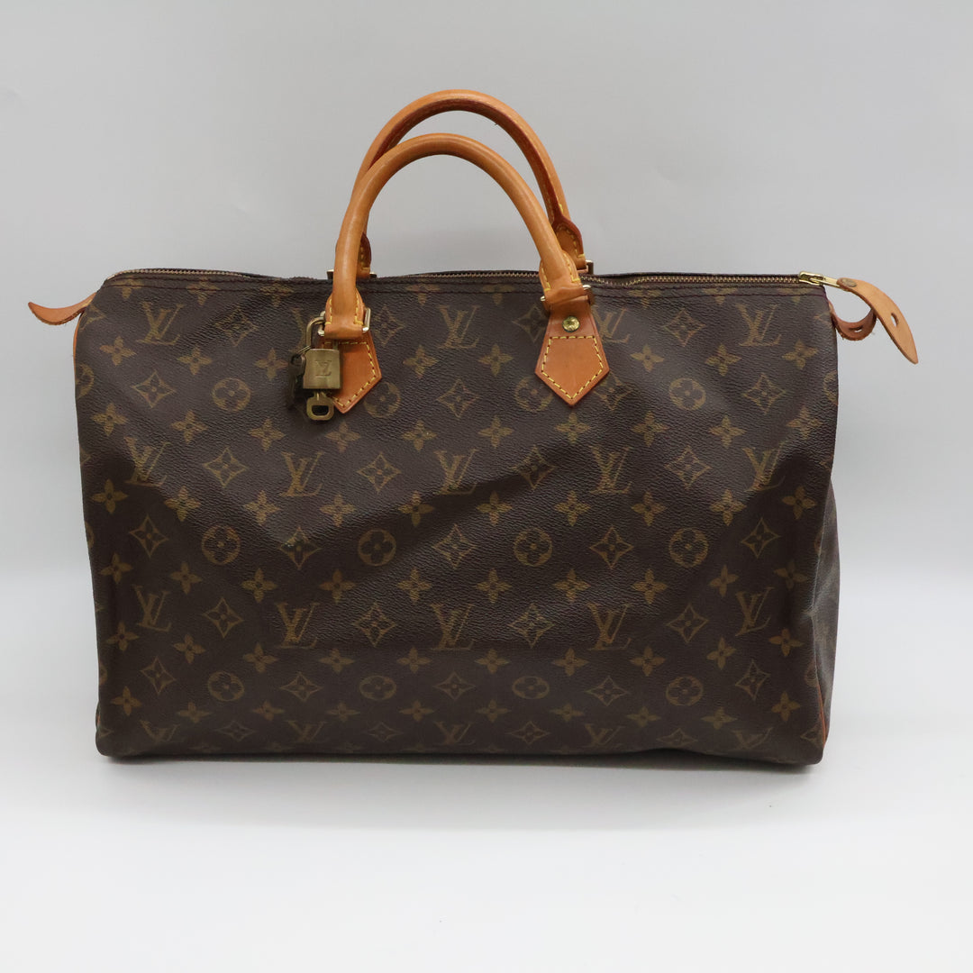 Louis Vuitton Brown Monogram Speedy 40 Handbag