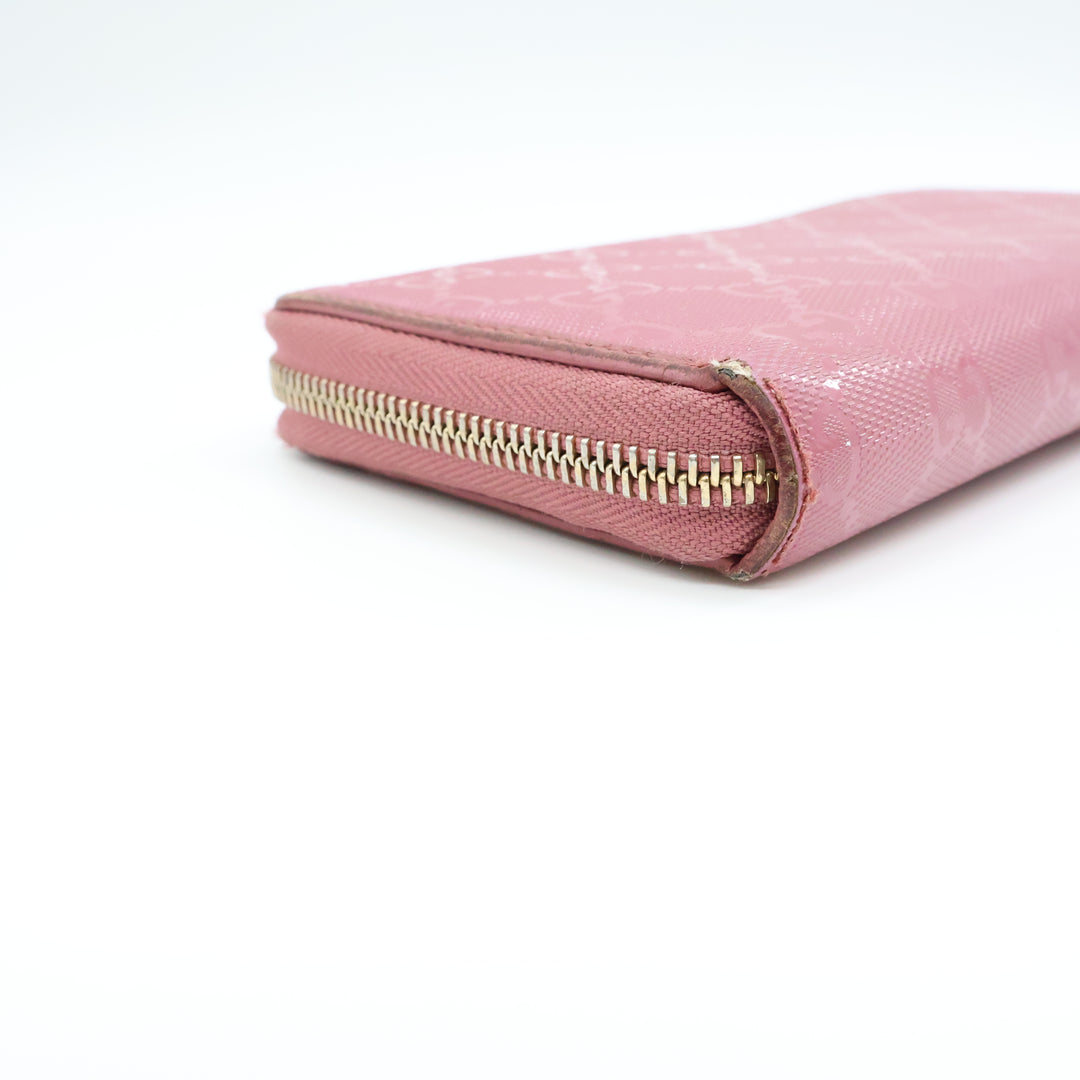 Gucci Guccissima Pink Zippy Purse