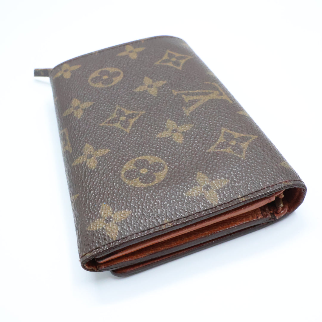 Louis Vuitton Brown Monogram Small Zippy Purse 8595