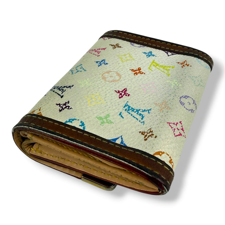 Louis Vuitton White Monogram Murakami Multicolour Coin Wallet