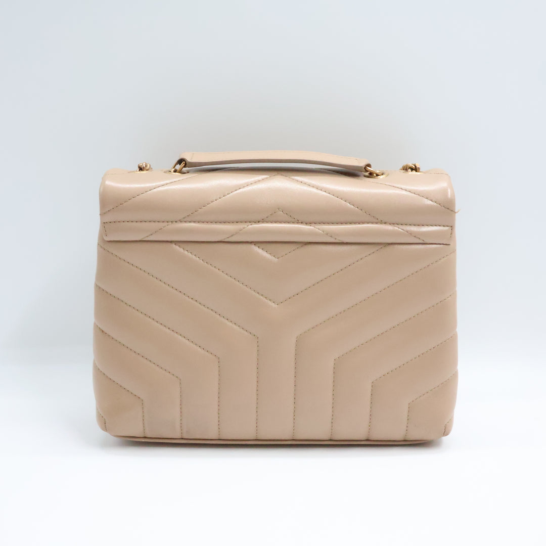 Saint Laurent YSL Beige LouLou Small Quilted Leather Handbag