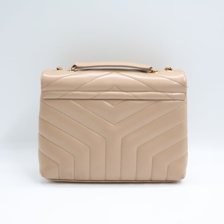Saint Laurent YSL Beige LouLou Small Quilted Leather Handbag