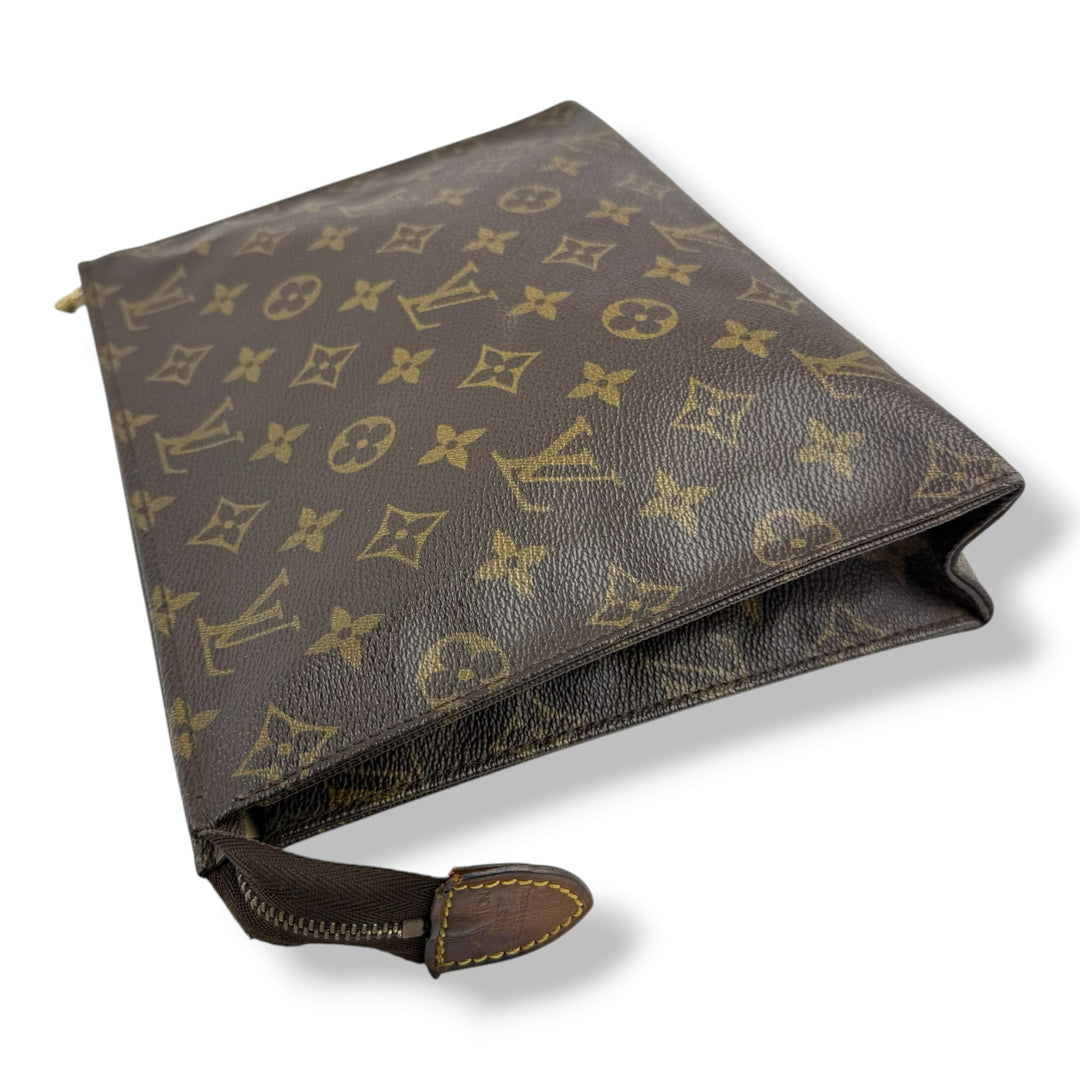 Louis Vuitton Vintage Brown Monogram Toiletry Pouch 26 Bag