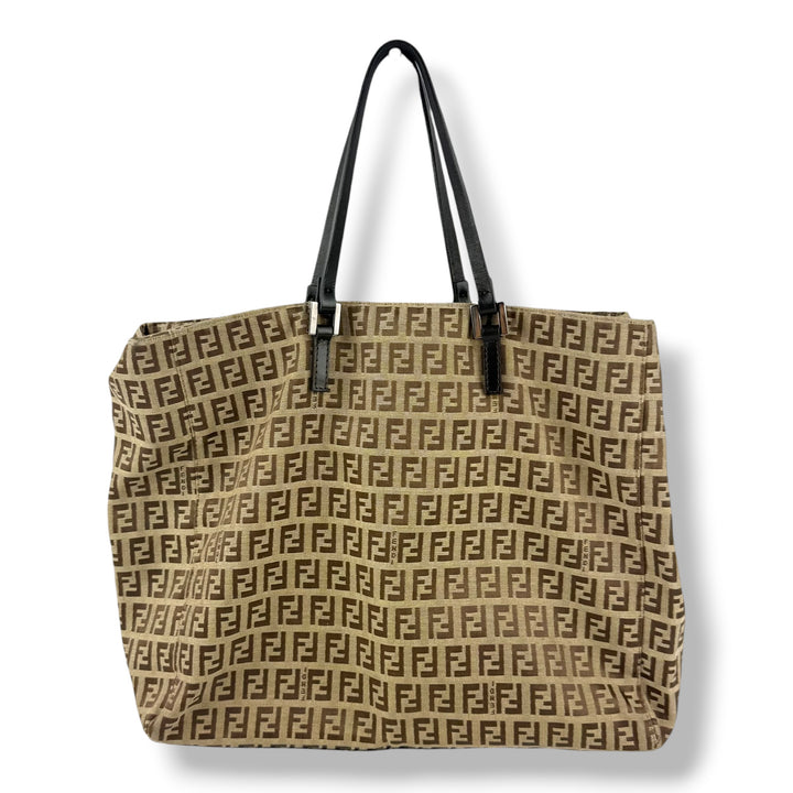Fendi Zucca Beige Monogram Tote Handbag
