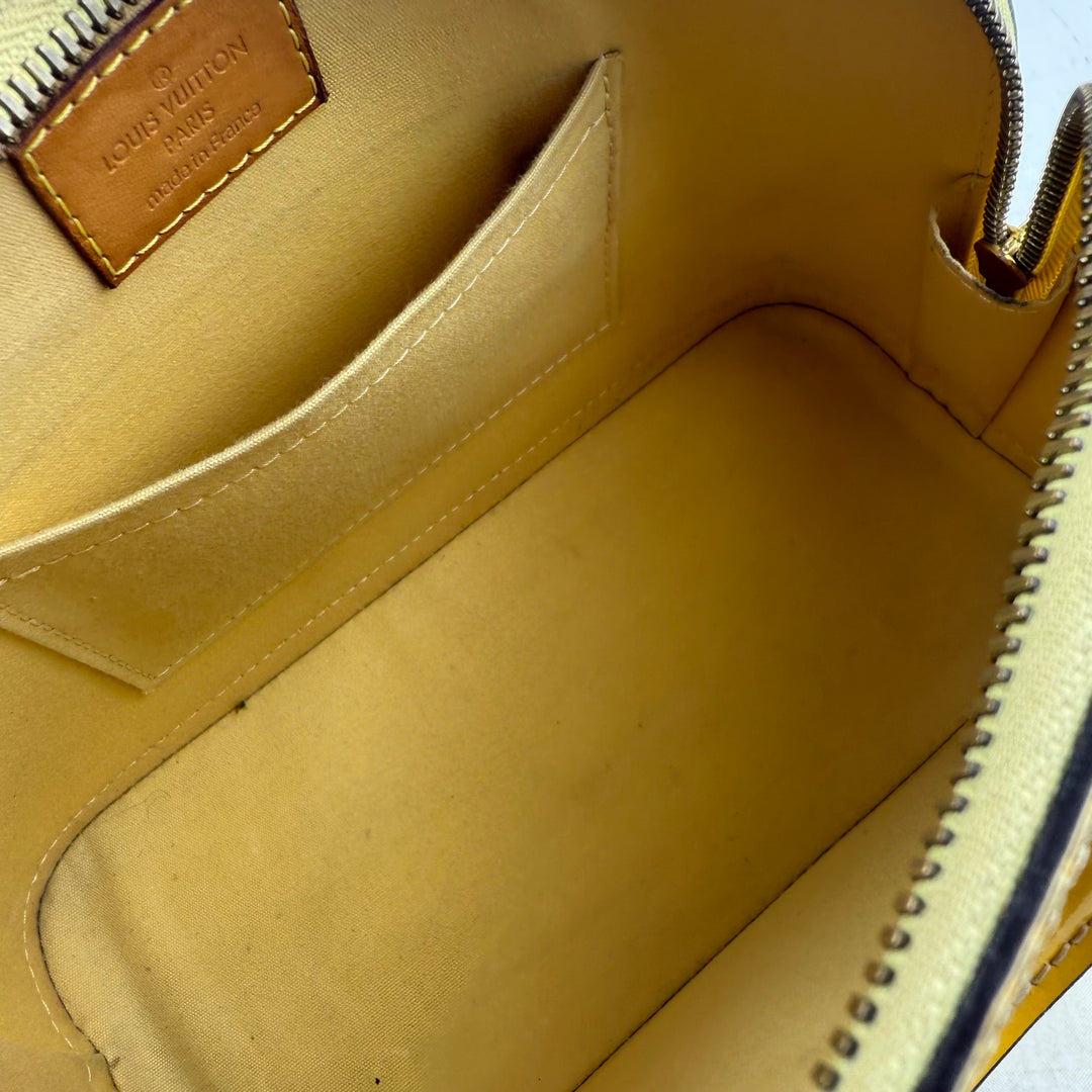Louis Vuitton Alma BB Beige Vernis Patent Leather Monogram Handbag