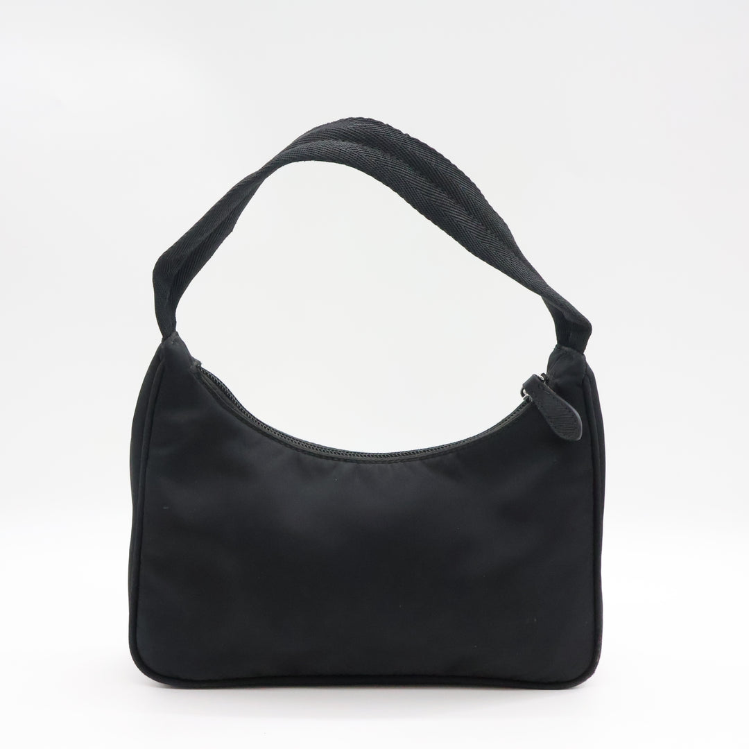 Prada Black Nylon Re-Nylon Re-Edition 2000 Pochette Handbag