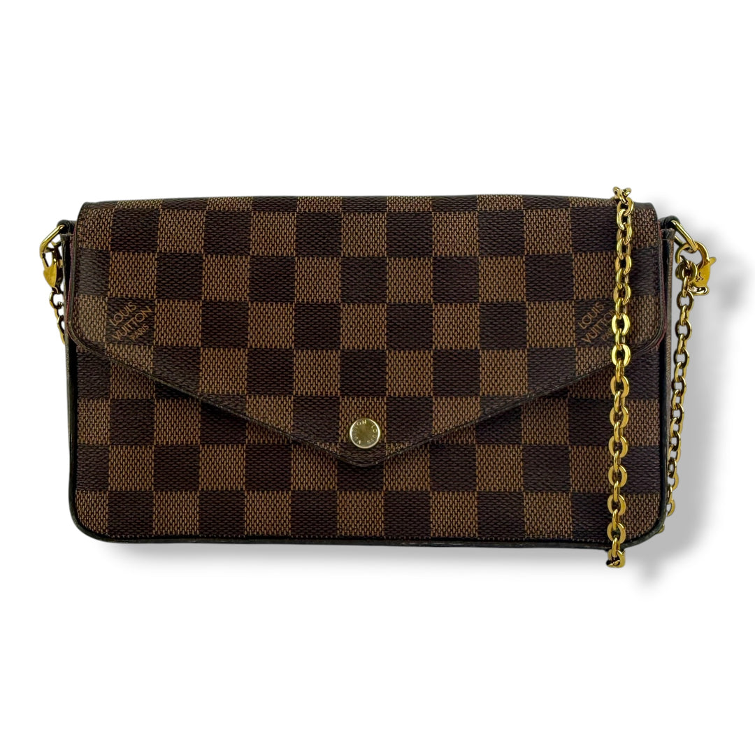 Louis Vuitton Felicie Pochette Brown Damier Handbag