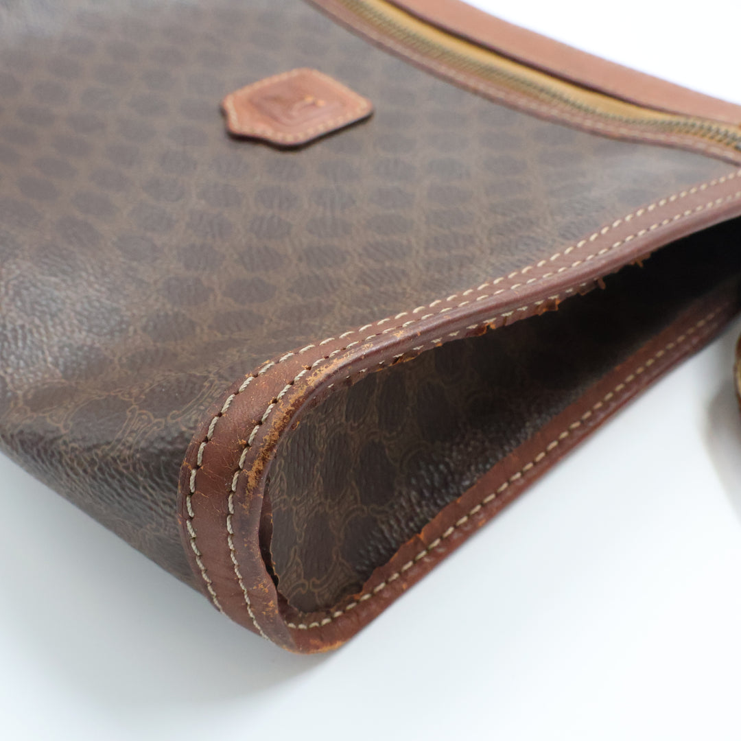 Celine Macadam Coated Canvas Clutch Bag