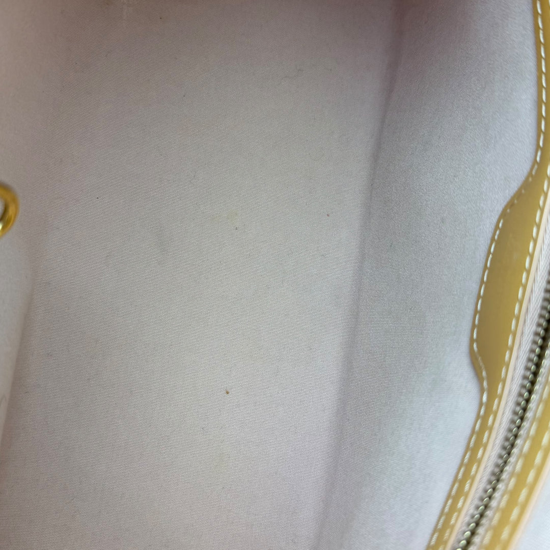 Louis Vuitton Vernis Wilshire PM Tote Bag Handbag Beige