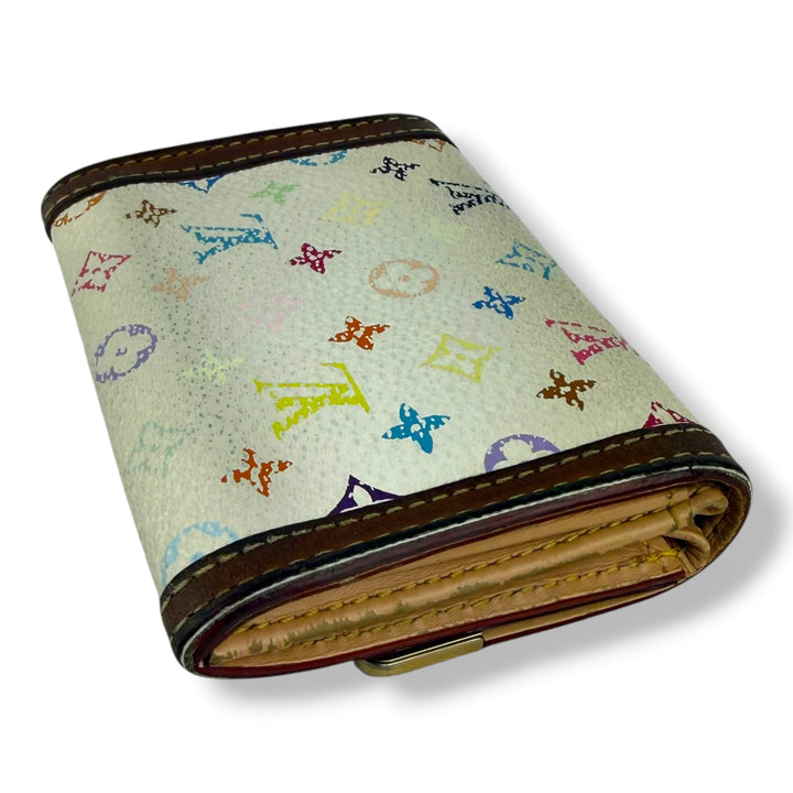 Louis Vuitton White Monogram Murakami Multicolour Coin Wallet