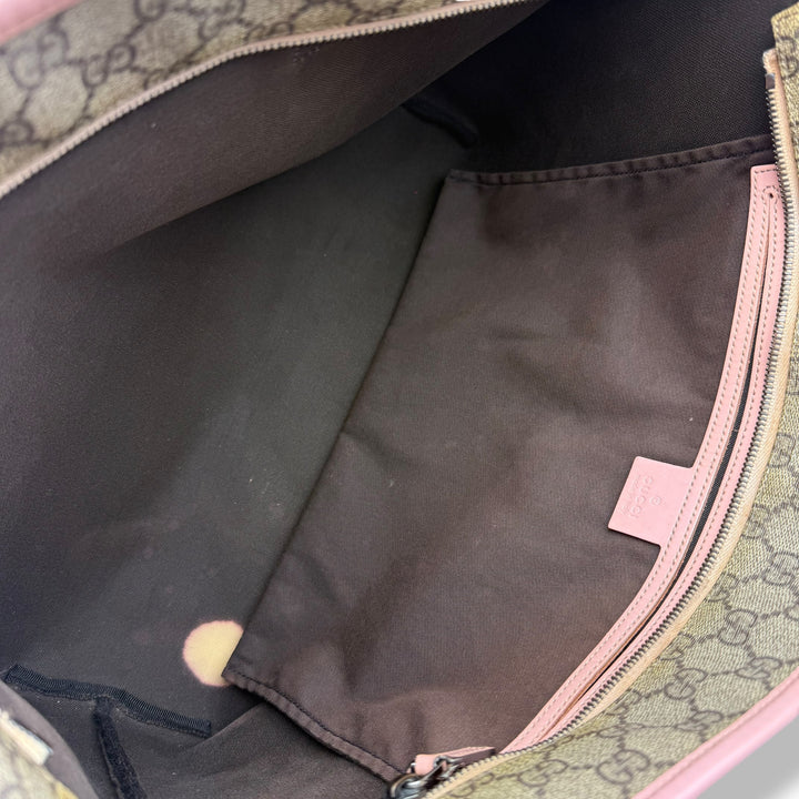 Gucci GG Monogram Pink/Beige Tote Handbag