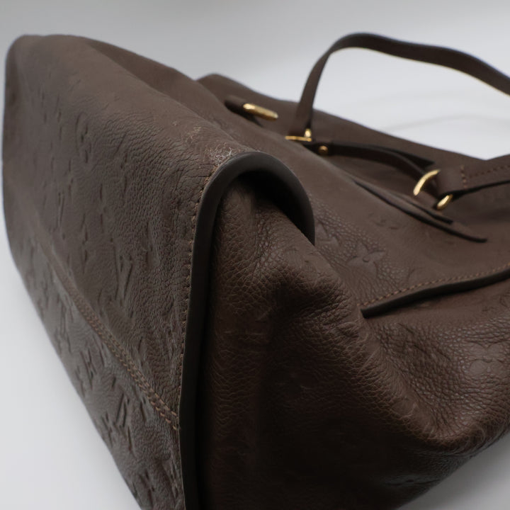Louis Vuitton Lumineuse PM Empreinte Brown Leather Tote Handbag
