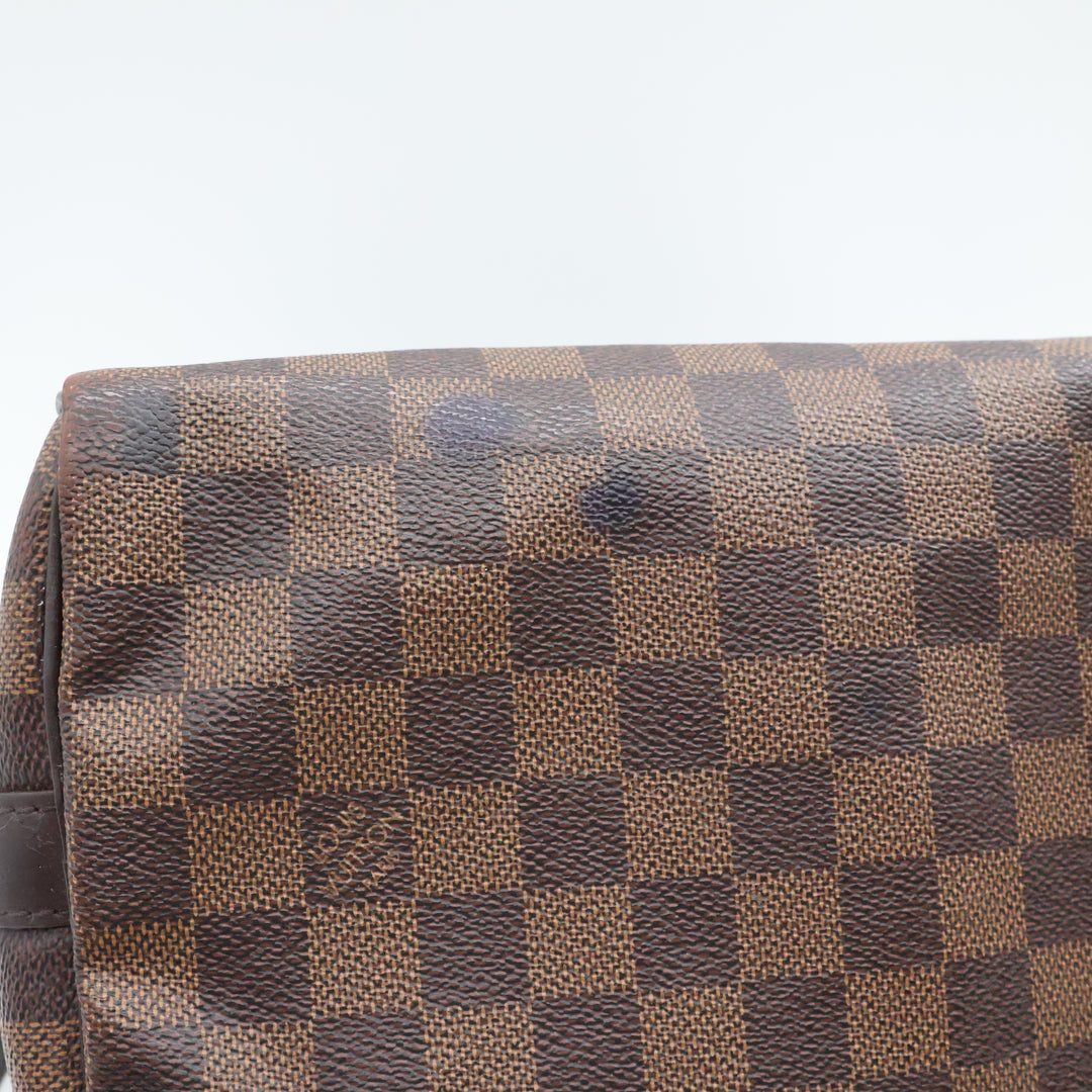 Louis Vuitton Damier Ebene Brown Speedy Bandouliere 25 Handbag