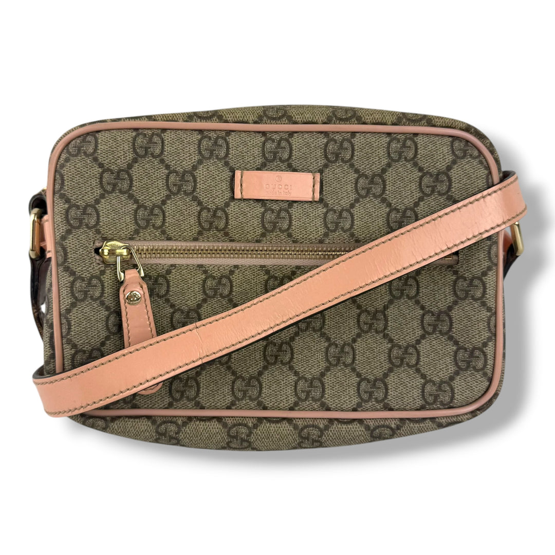 Gucci GG Supreme Beige/Pink Crossbody Bag