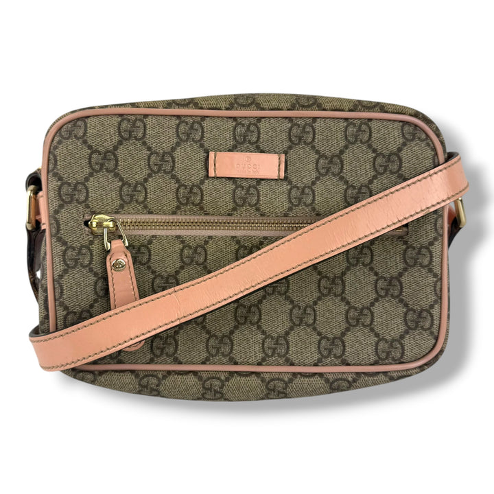 Gucci GG Supreme Beige/Pink Crossbody Bag