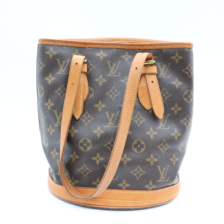 Louis Vuitton PM Bucket Tote Brown Monogram Handbag