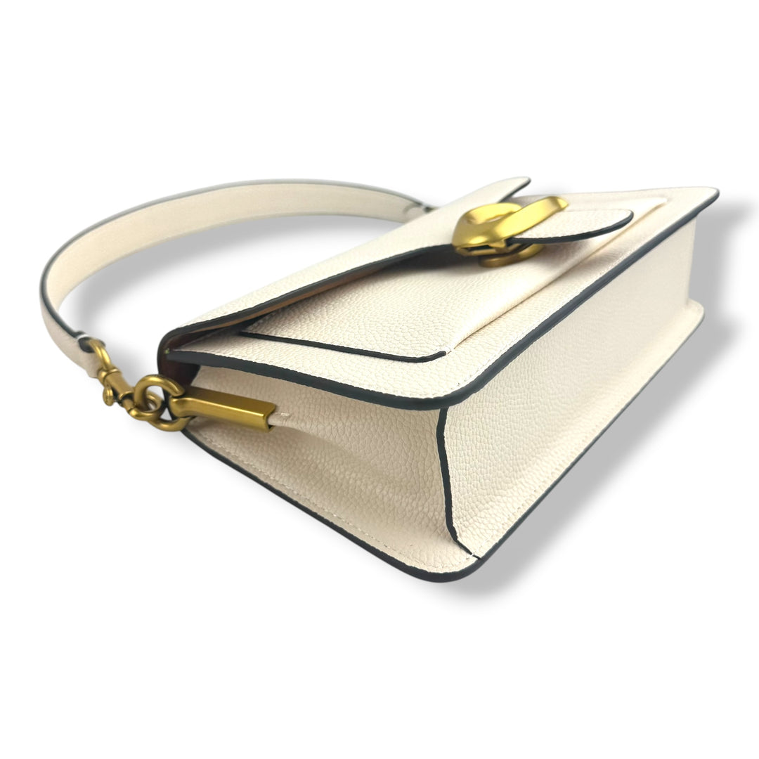 Coach Tabby 26 White Leather Handbag