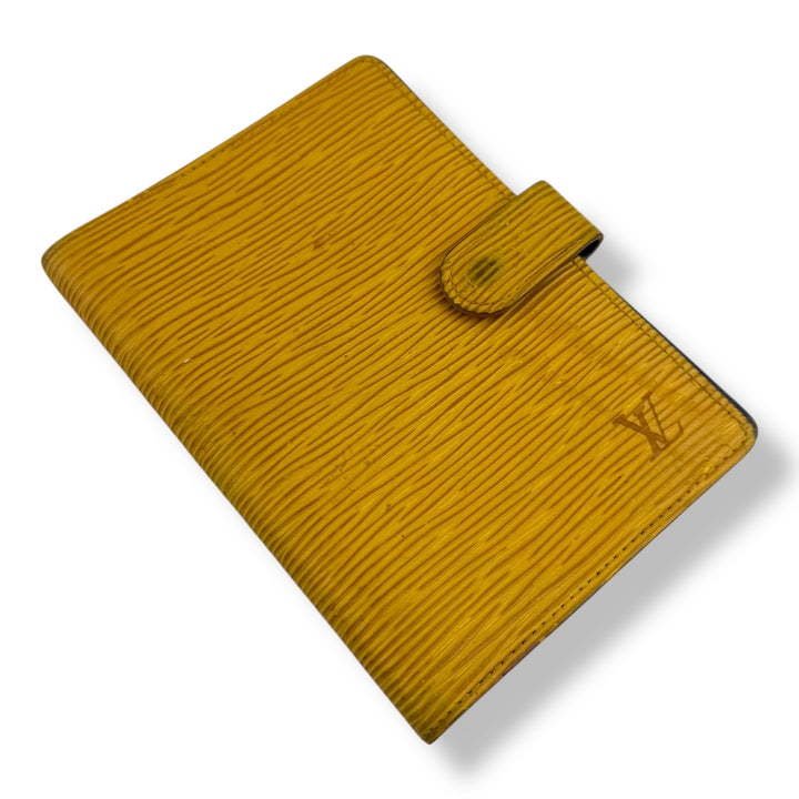 Louis Vuitton Yellow Epi PM Ring Agenda Wallet