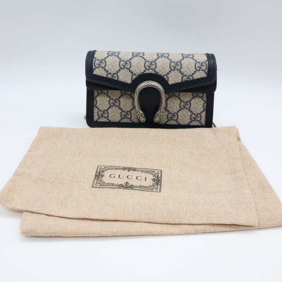 Gucci GG Dionysus Navy/Beige Super Mini Handbag