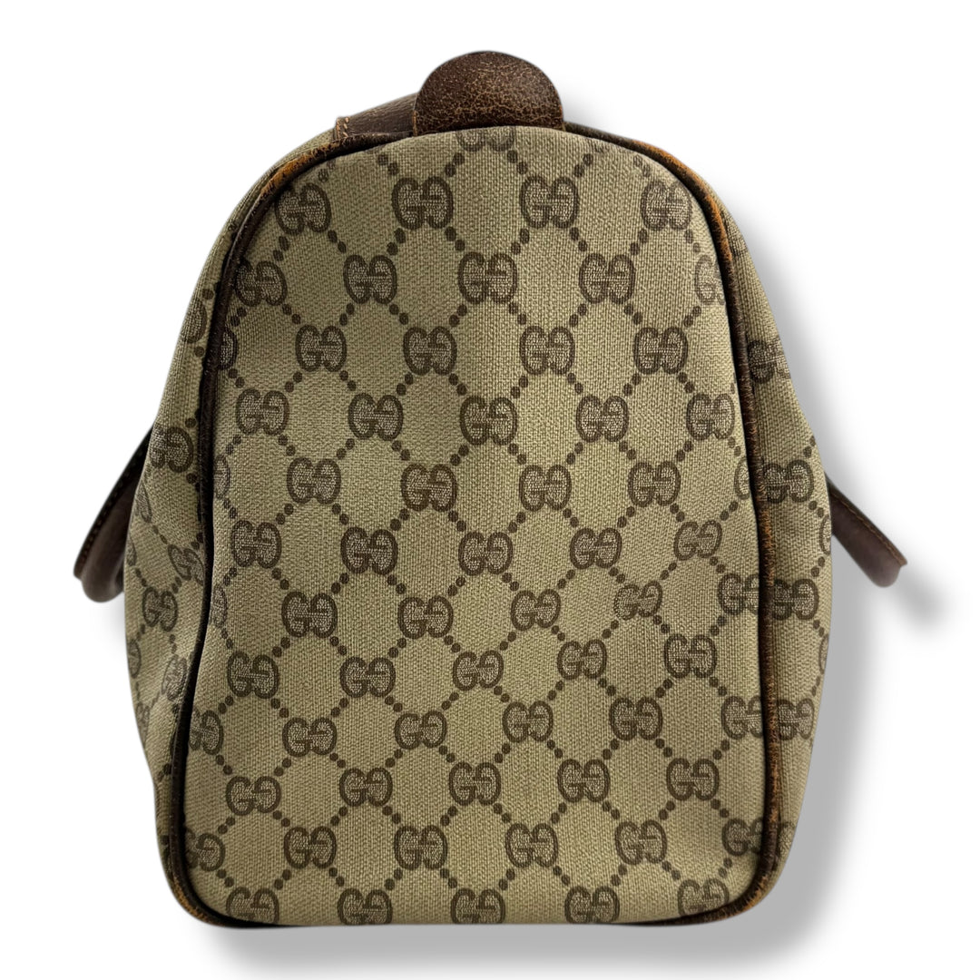 Gucci Beige GG Monogram Boston Canvas Bag