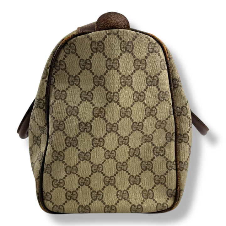 Gucci Beige GG Monogram Boston Canvas Bag