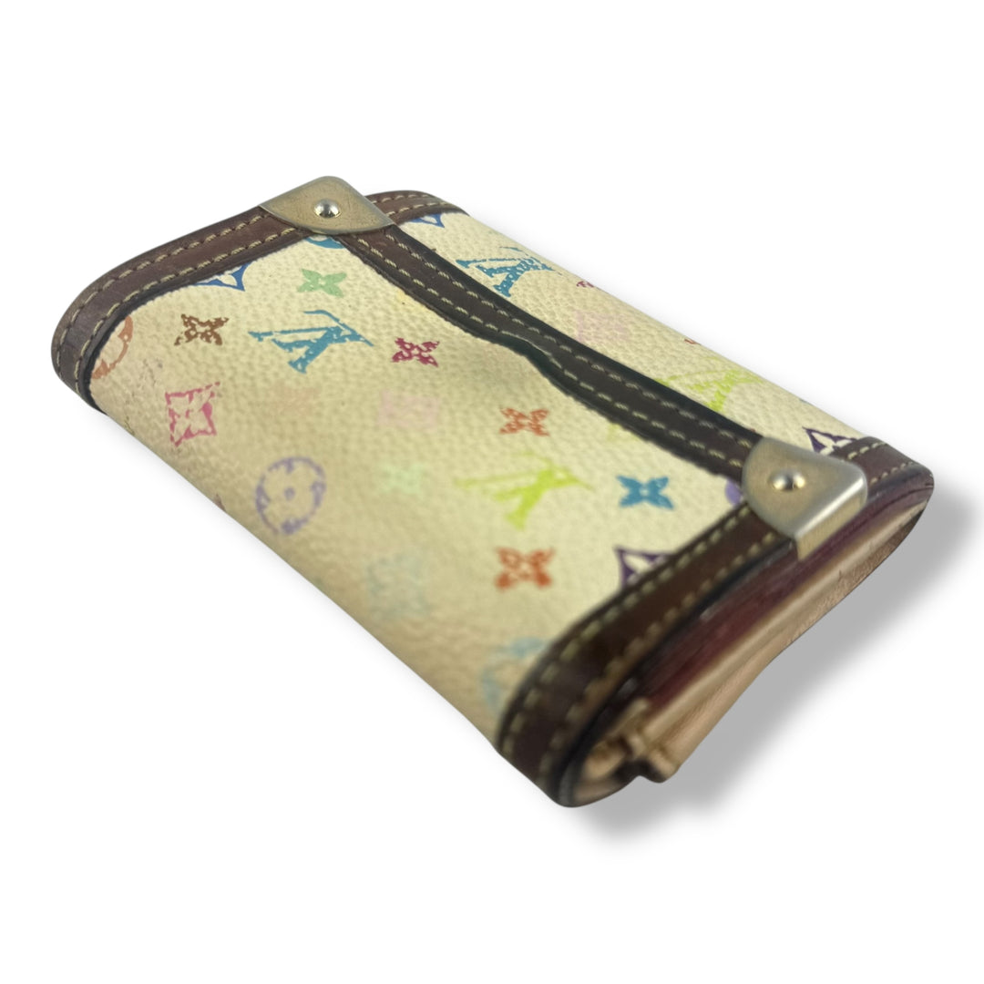 Louis Vuitton White Monogram Multicolour Coin Wallet