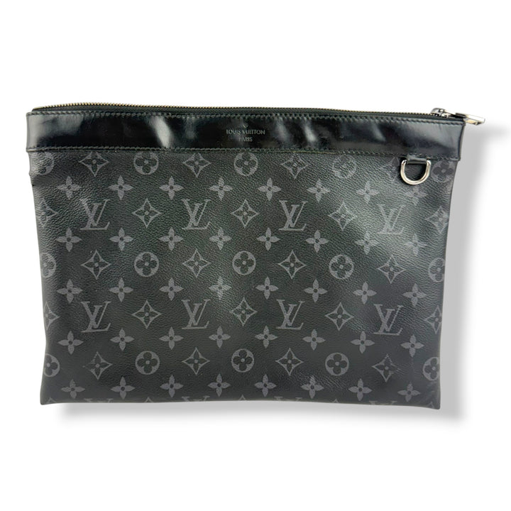 Louis Vuitton Black Monogram Pochette Eclipse Clutch Pouch